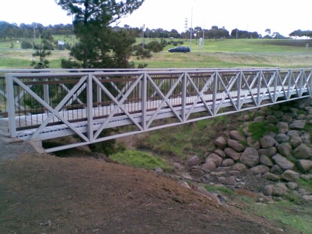 Bridge in place